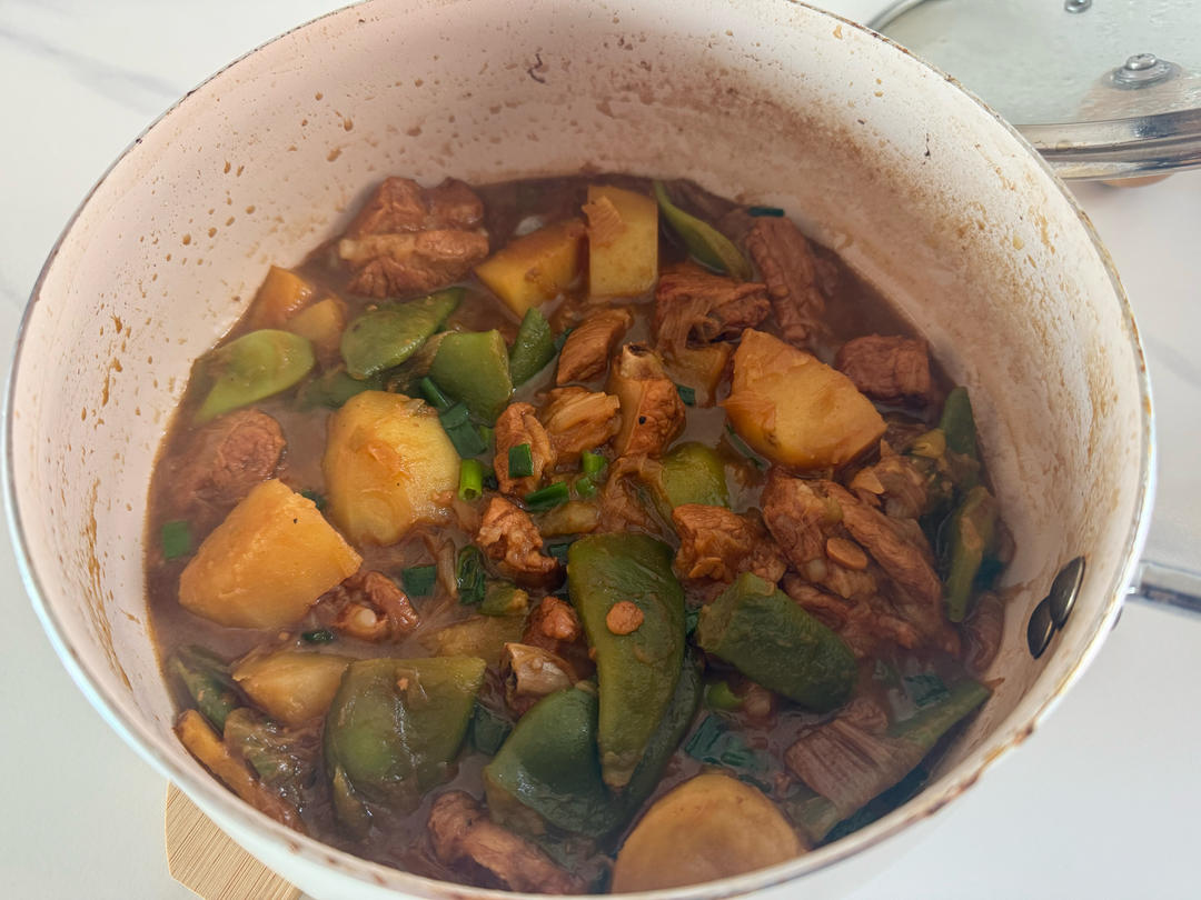 下饭神菜｜排骨炖油豆角