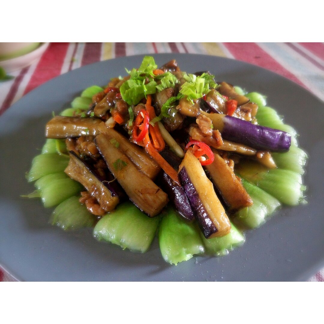 红烧肉沫茄子