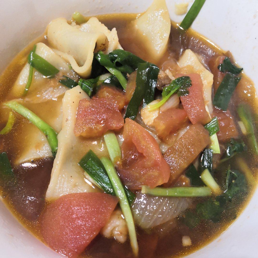 羊肉热汤面&酒香蛋羹蒸虾