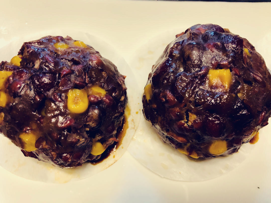 网红粘豆包：蜜豆红枣粘豆包