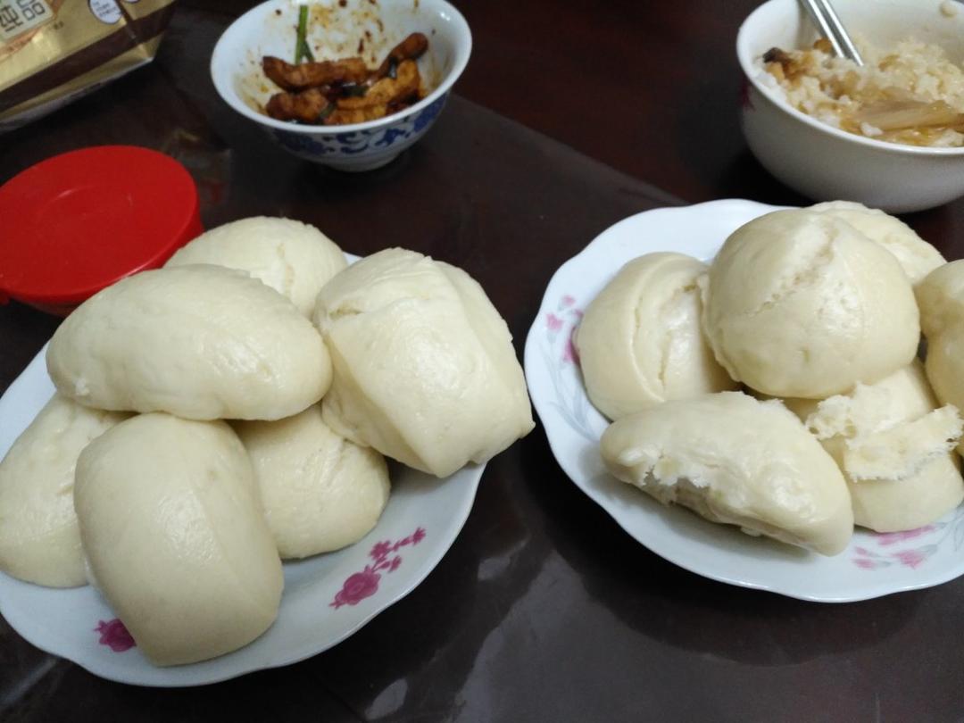 面包机发面蒸馒头