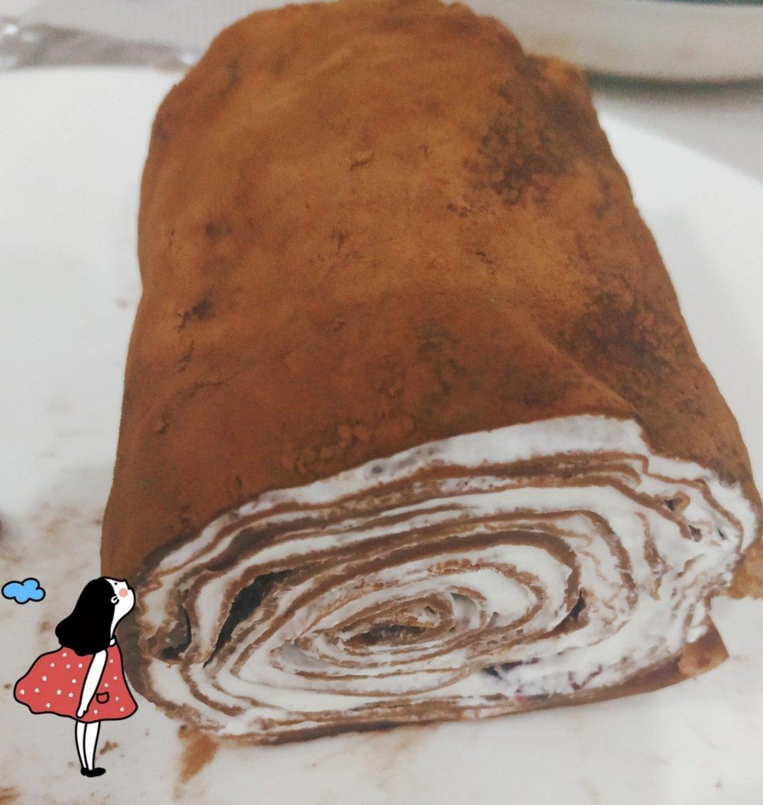 千层毛巾卷，原味、抹茶、巧克力三种口味