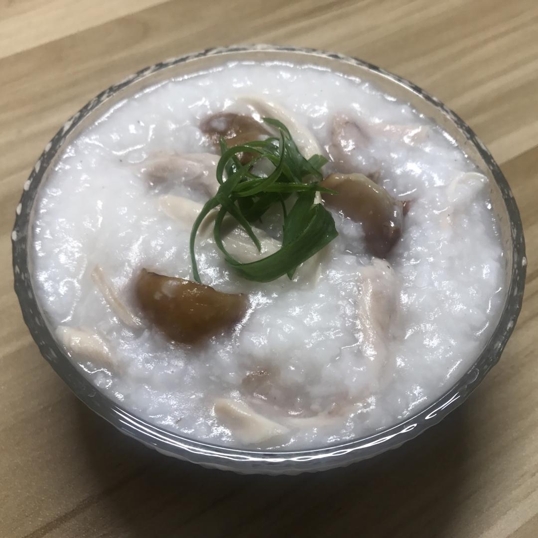 板栗鸡丝粥