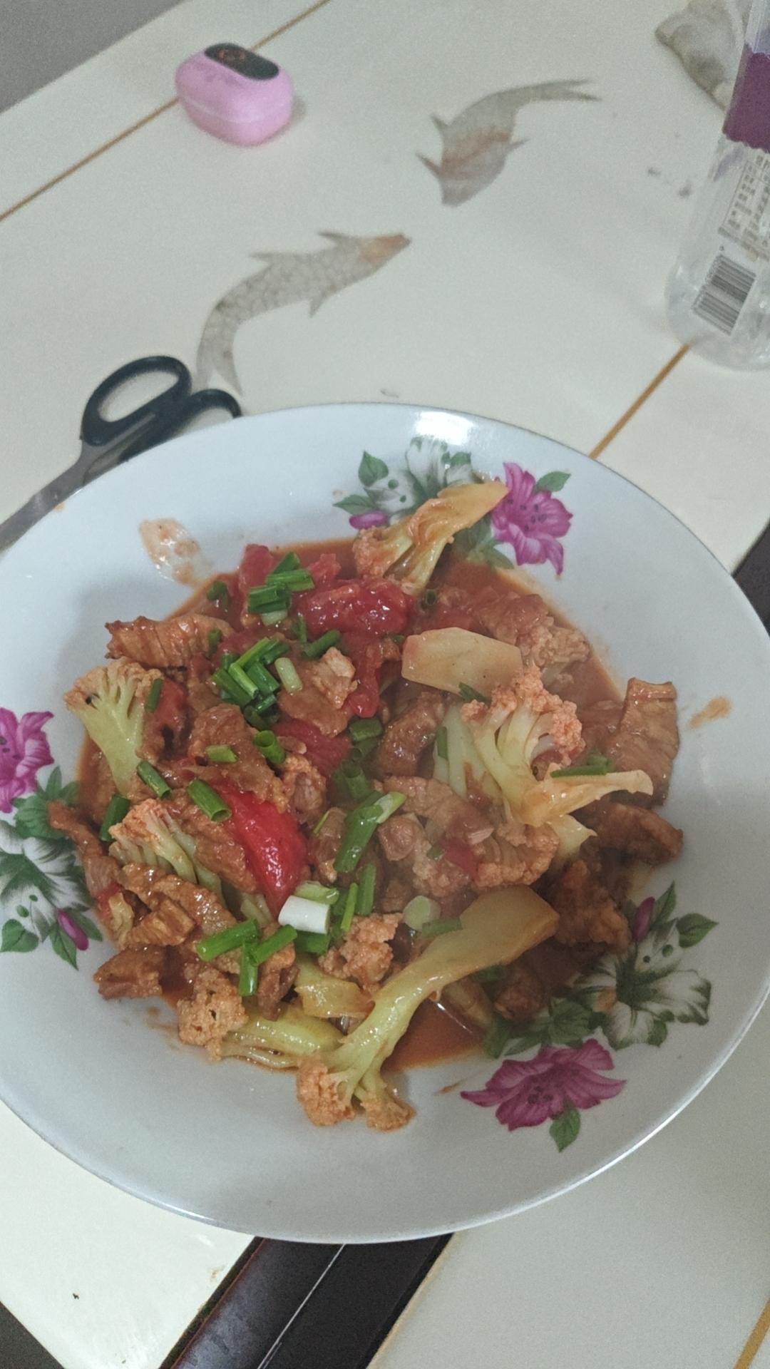 新手入门菜｜花椰菜番茄🍅炒肉片🐷