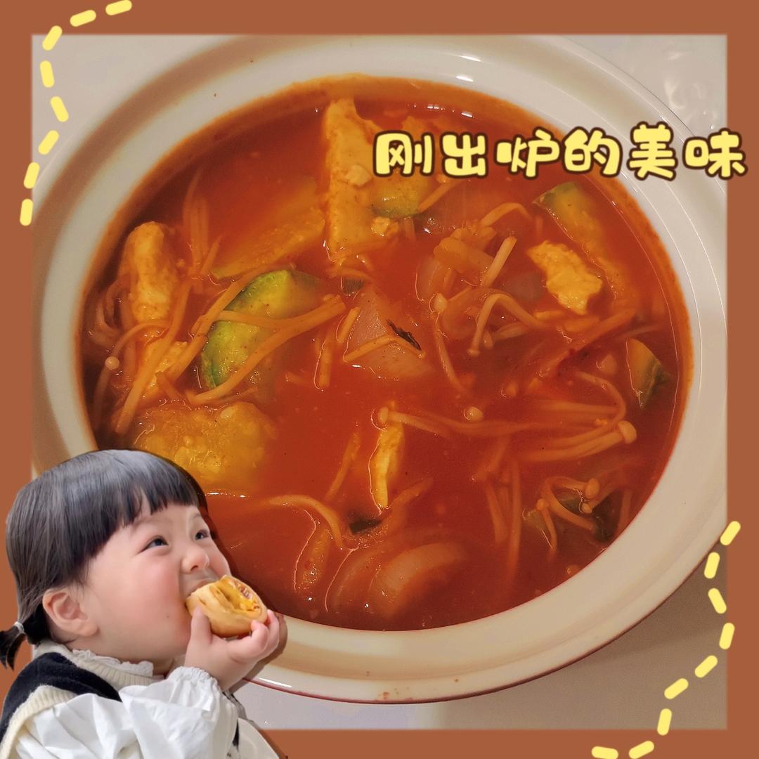 不正宗泡菜汤(微波炉版)