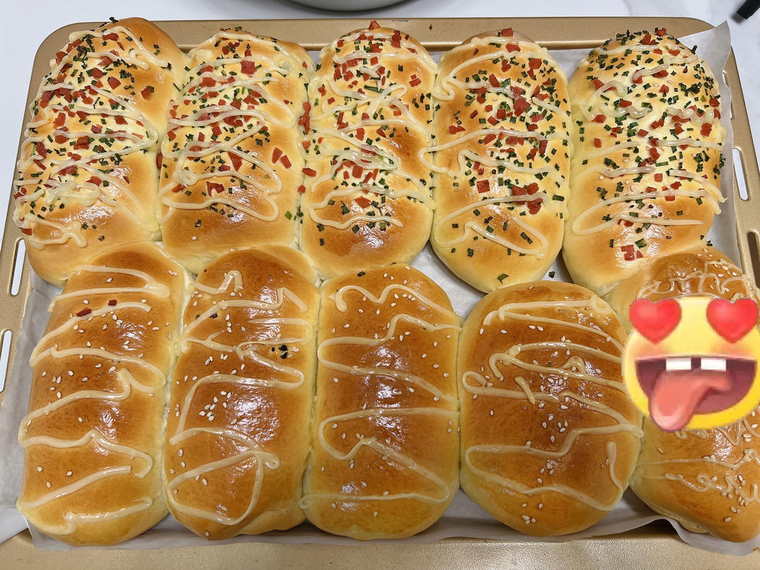 香葱火腿肉松面包