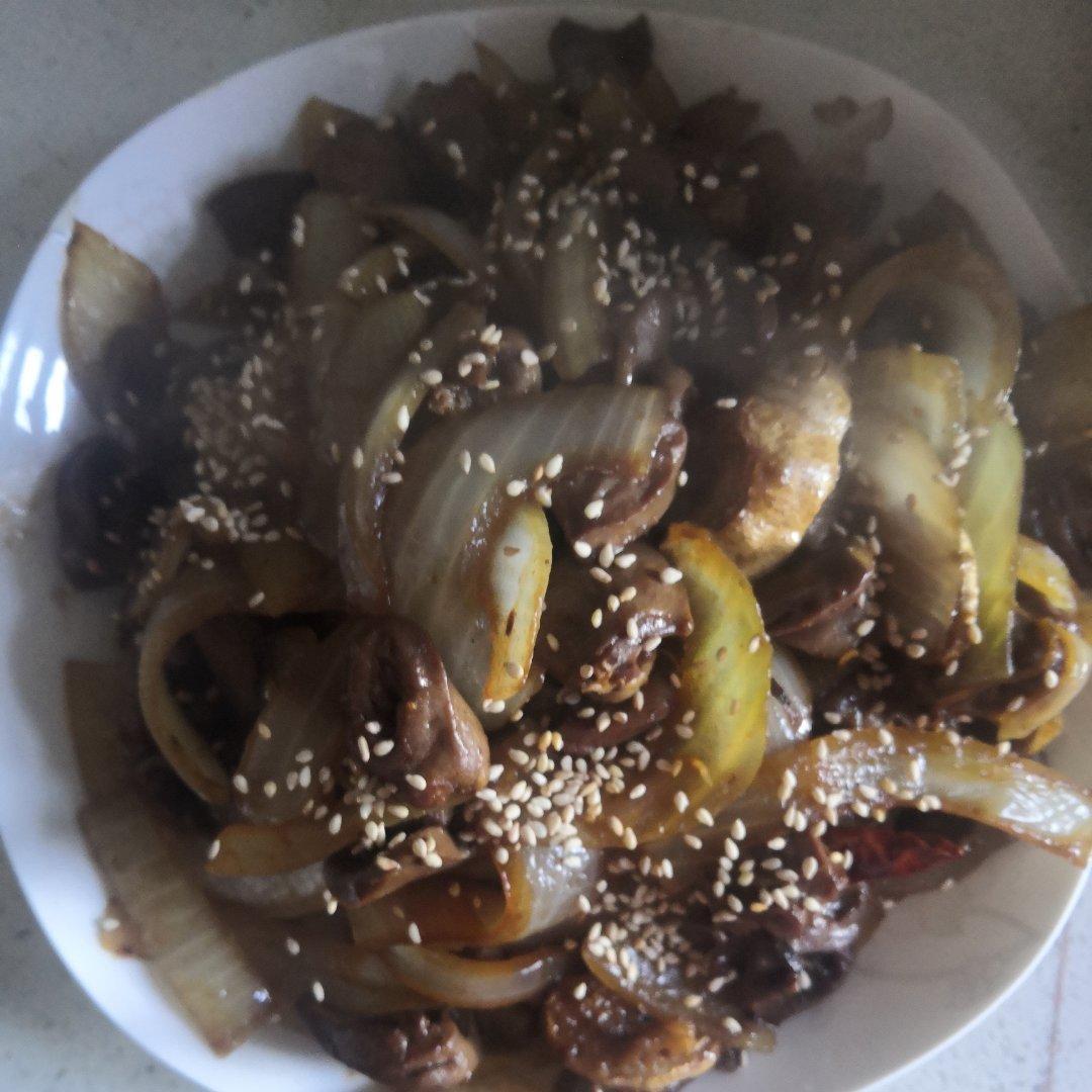 爆炒鸡心