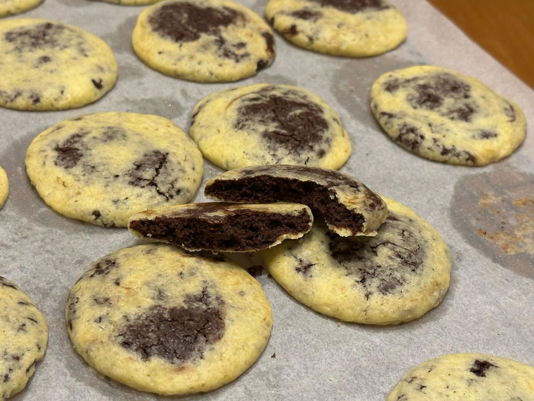 🔥做一盘根本不够吃‼️双层布朗尼曲奇🍪