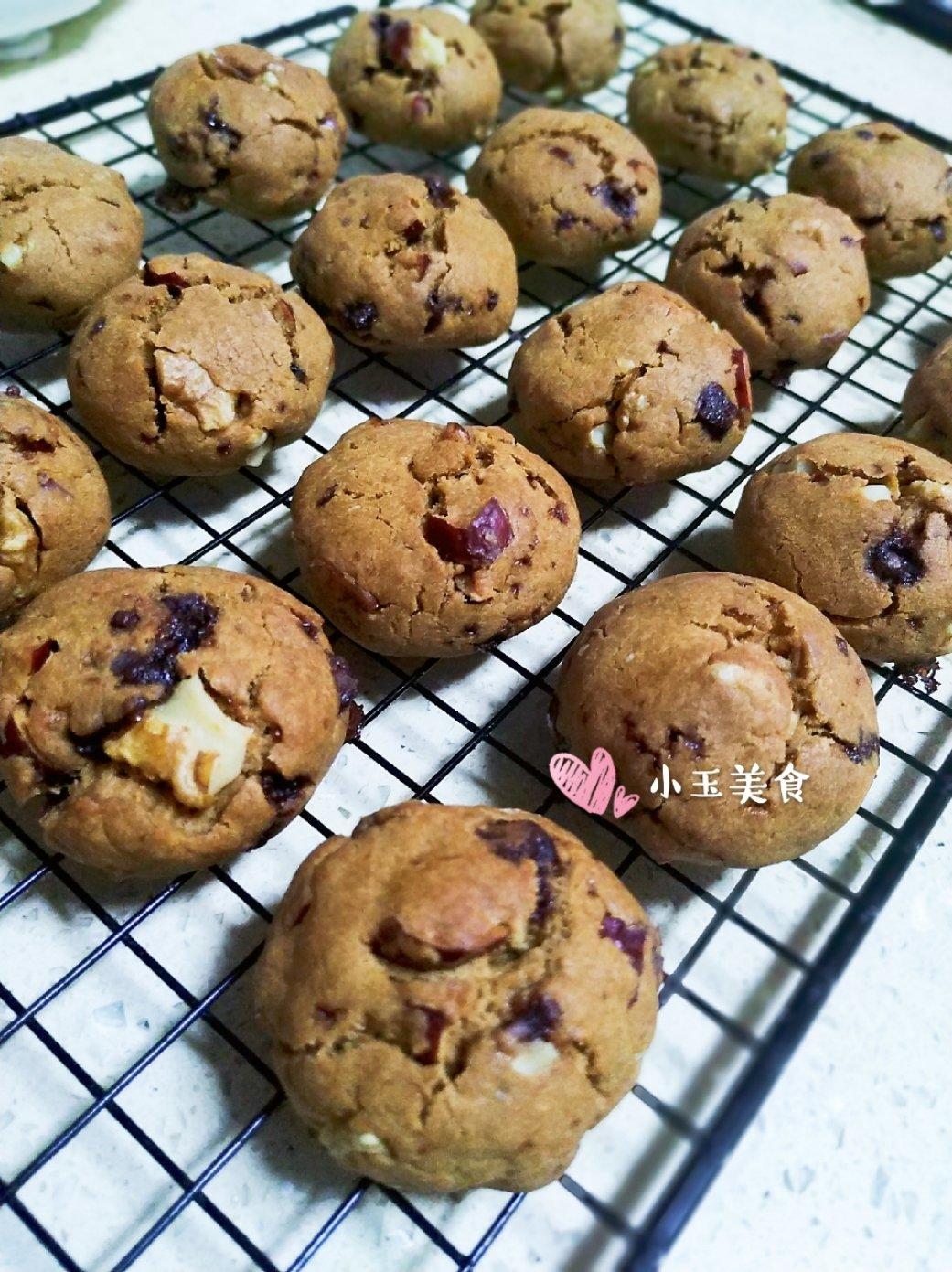 红枣红糖核桃饼干