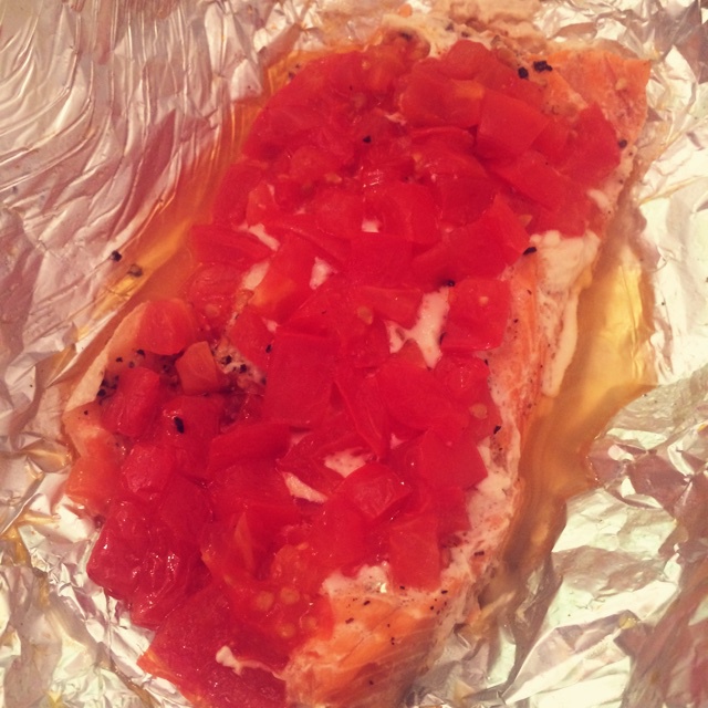 锡纸烤三文鱼  （Salmon Baked in Foil）