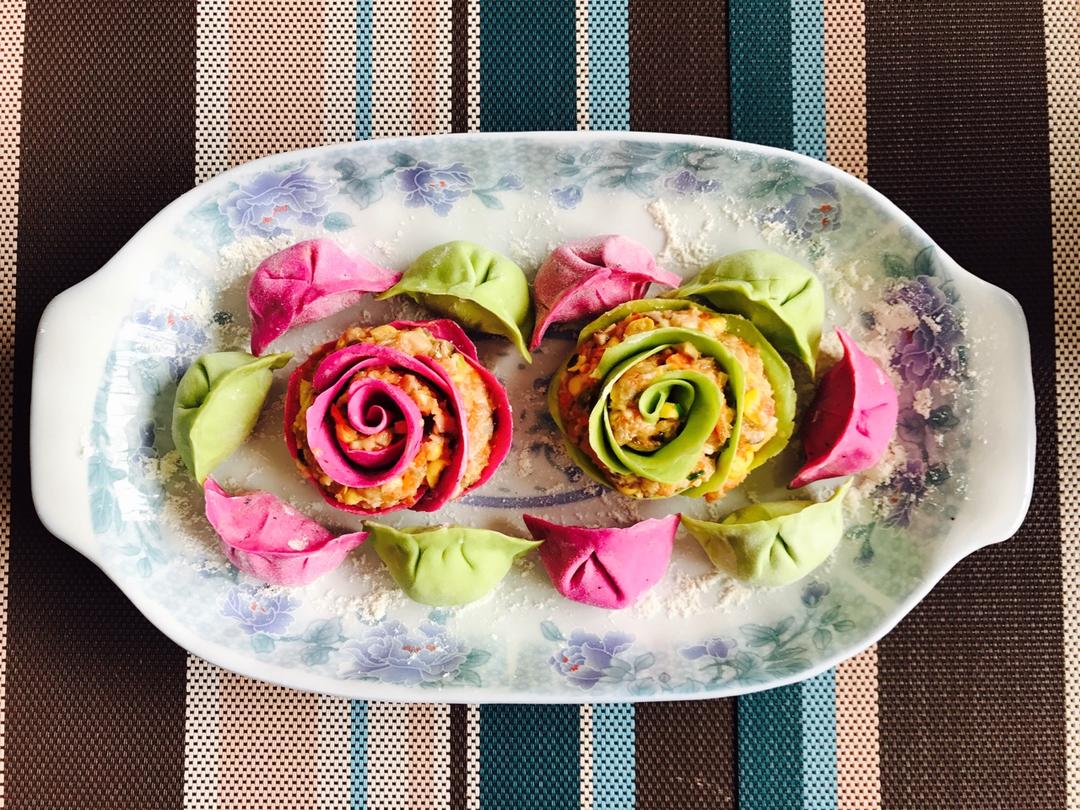玫瑰花饺子