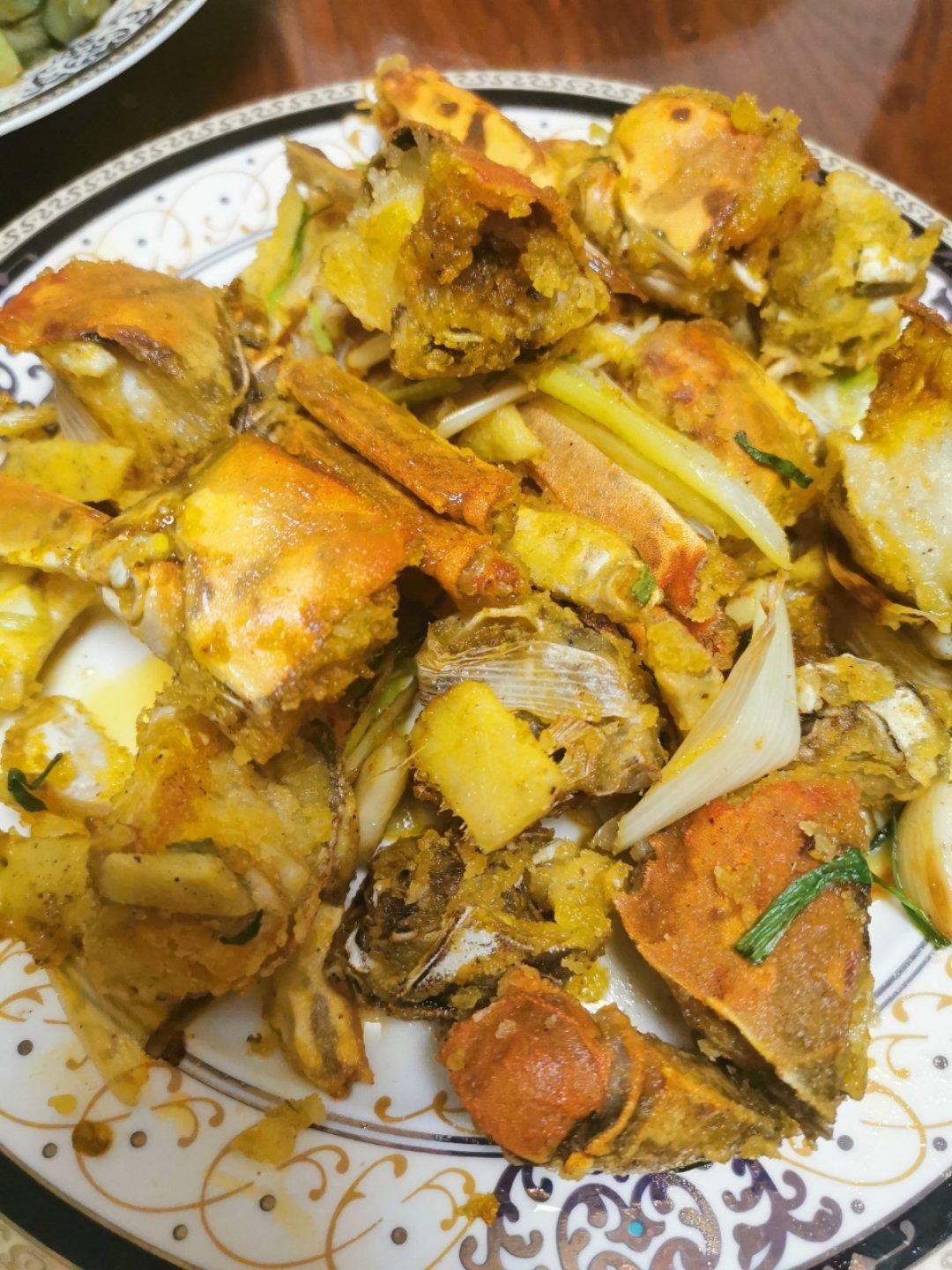 好吃到跳的椒盐面包蟹