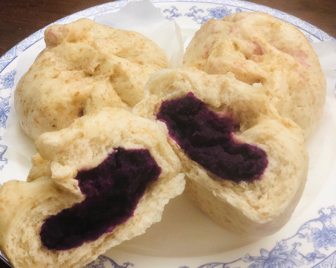 紫薯麦包的做法