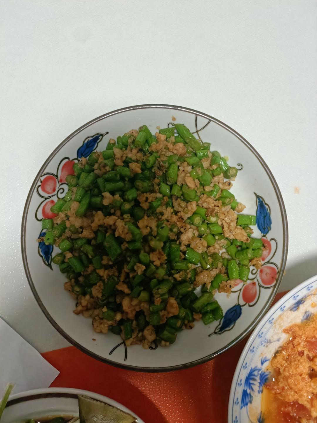 肉沫豆角下饭菜