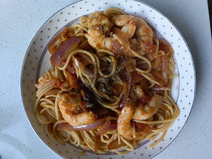 浓郁鲜香的番茄虾仁意大利面🍝好吃有营养