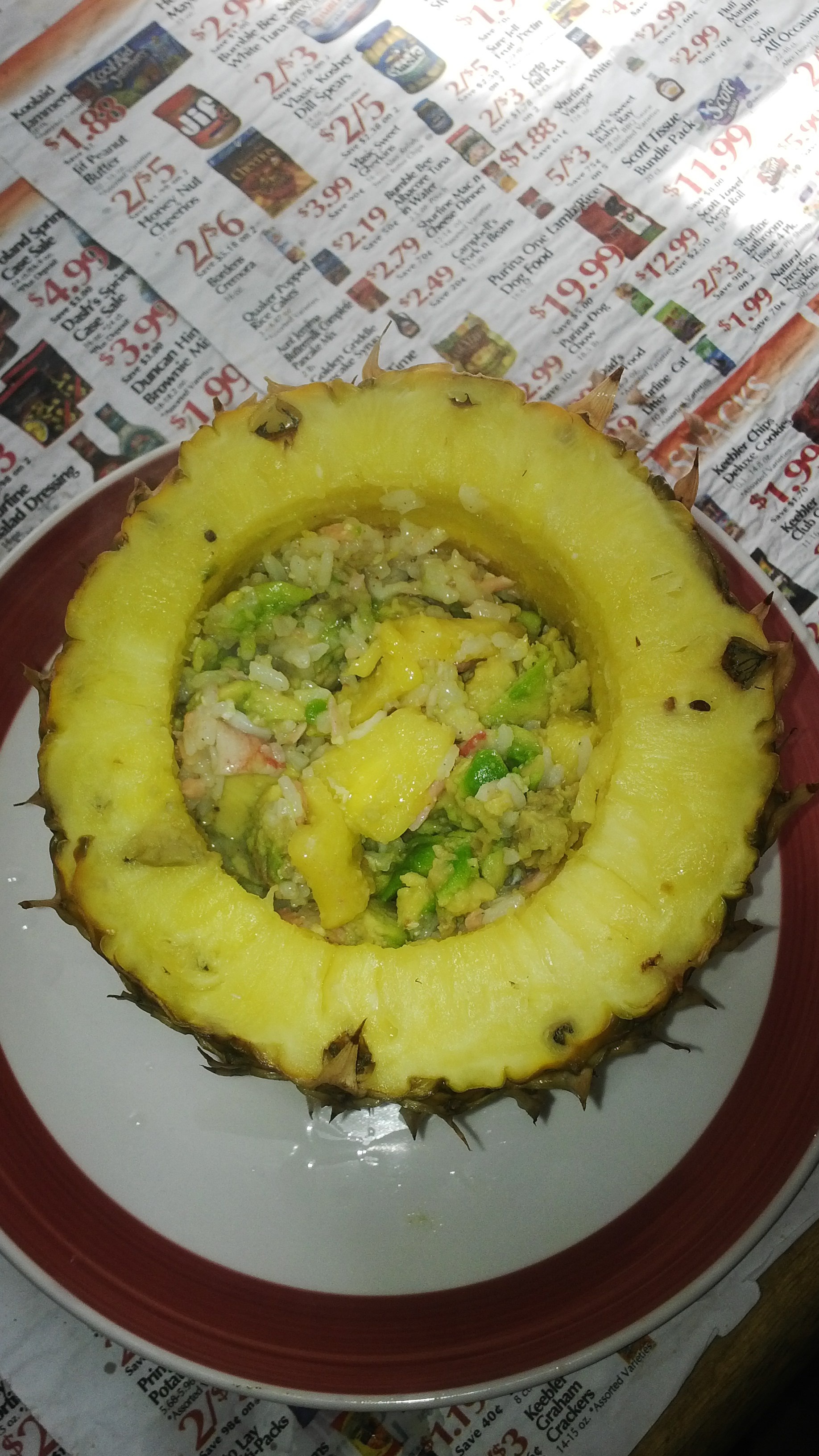 菠萝海鲜饭的做法