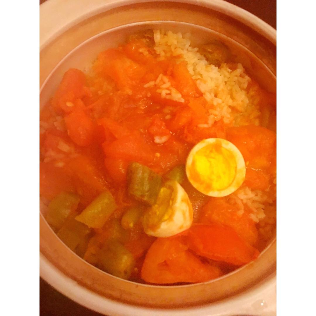 尖椒西红柿蛋饭