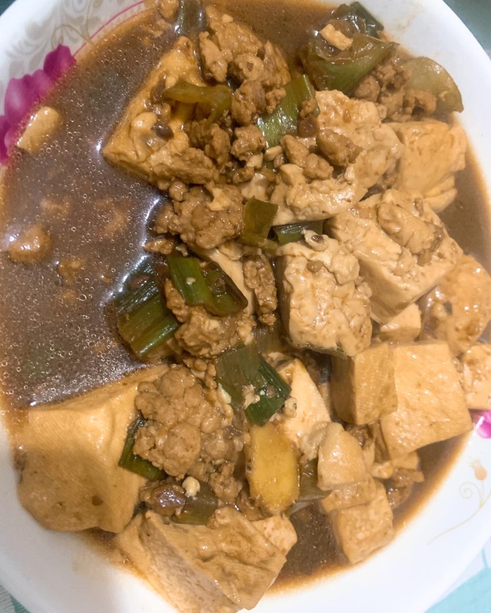 家常红烧肉末豆腐