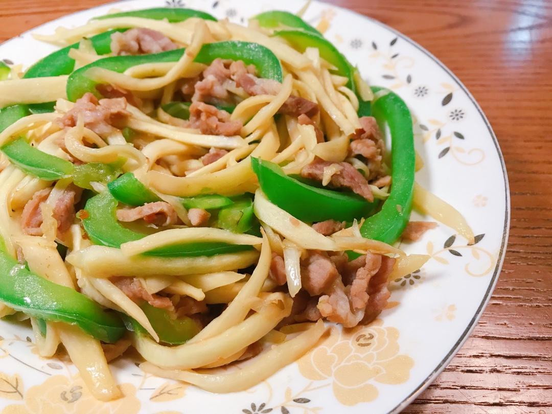 茭白青椒炒肉丝