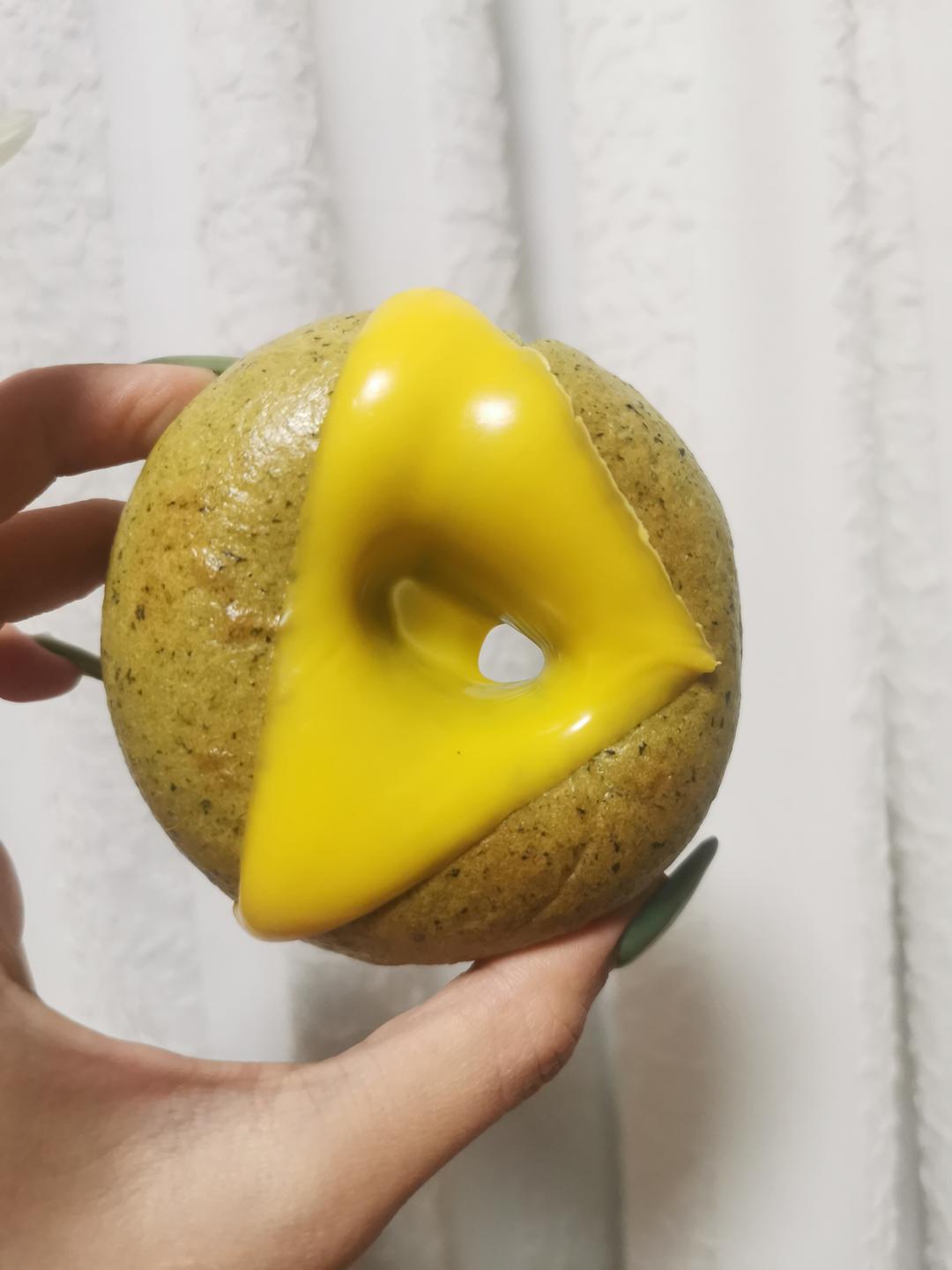 菠菜玉米培根芝士贝果🥯超香馅料一口倾心