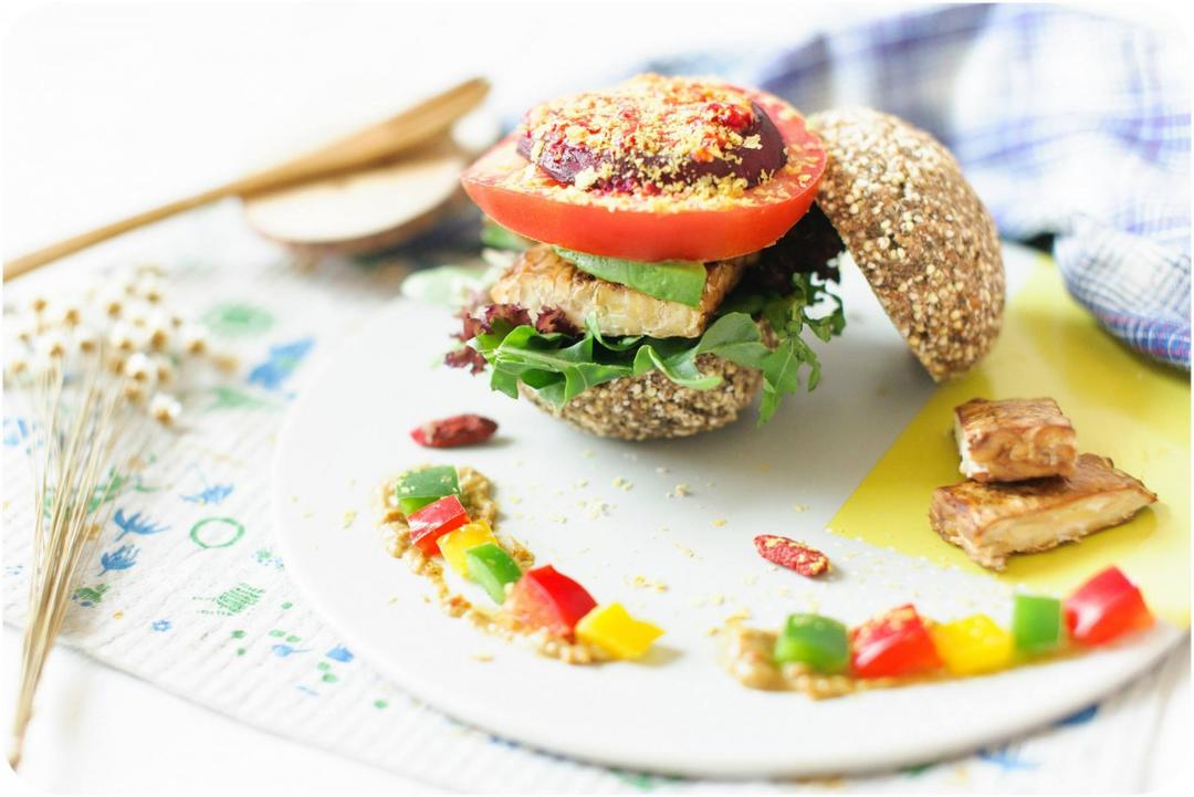 素菜芝士汉堡的做法