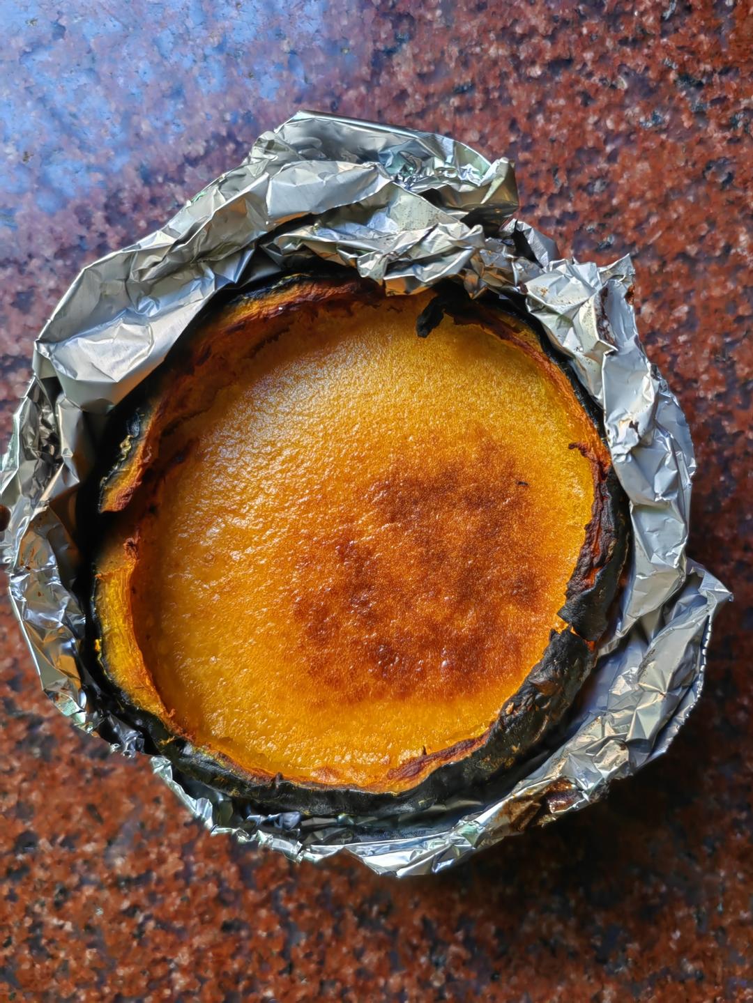 無奶油奶酪版本貝貝南瓜巴斯克蛋糕