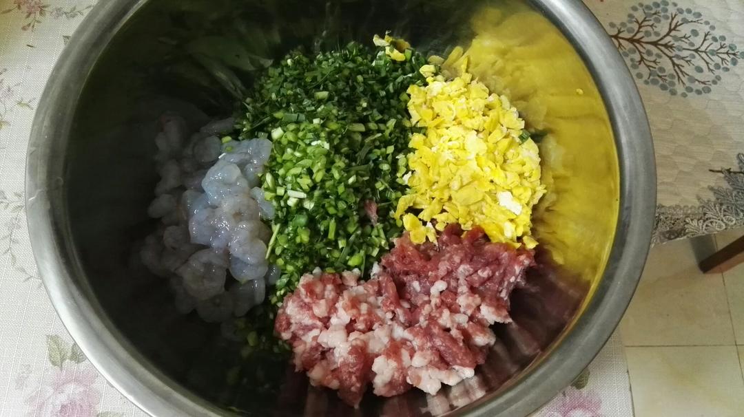 韭菜鸡蛋虾仁三鲜饺子