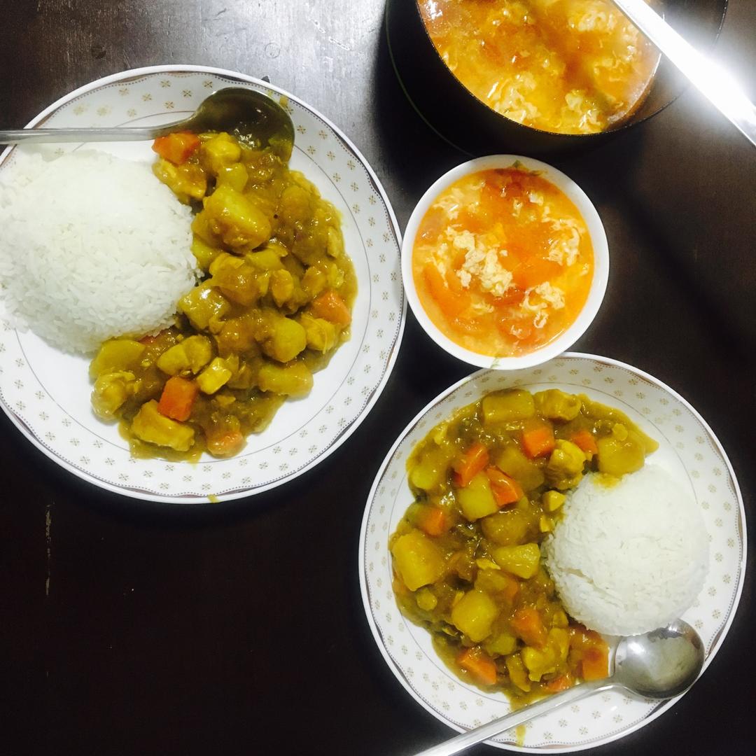 超下饭咖喱鸡🍛好吃呀～