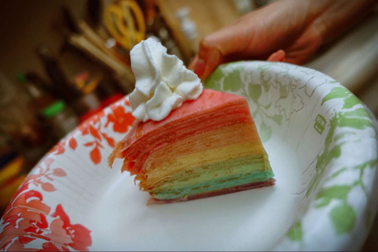 彩虹千层蛋糕 彩虹可丽饼(Mille Crepe Cake)