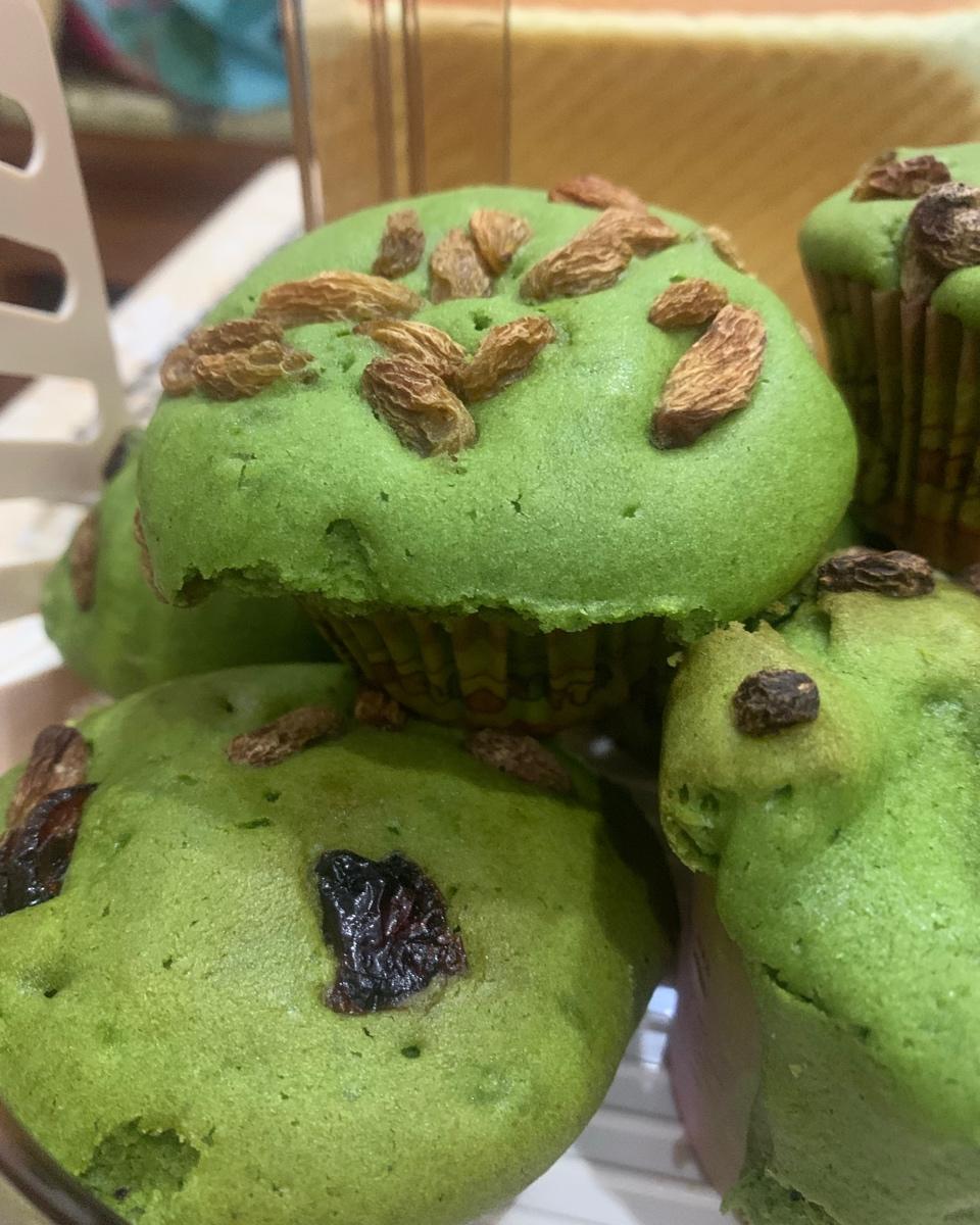 网红星巴克甜品，爆头抹茶麦芬小蛋糕