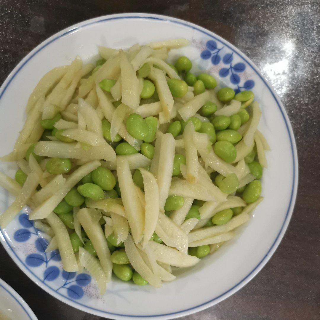 清炒茭白毛豆