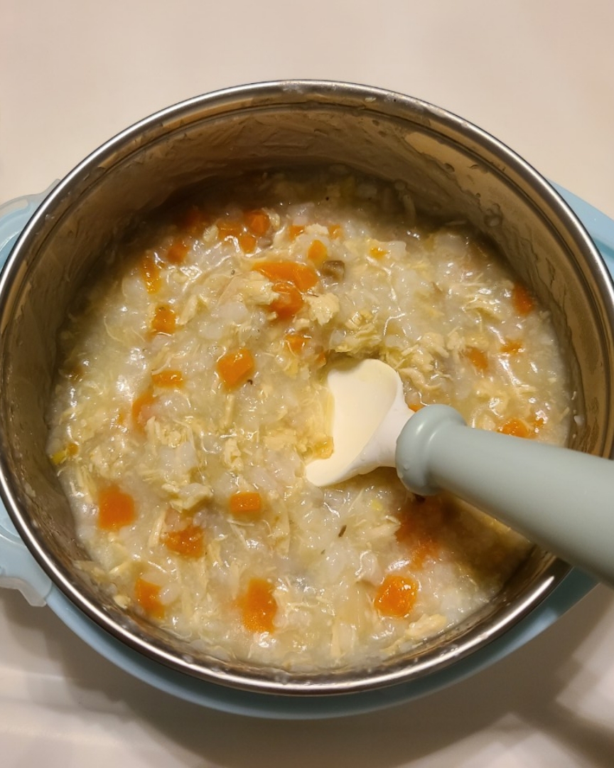 宝宝辅食——香菇胡萝卜鸡丝粥的做法