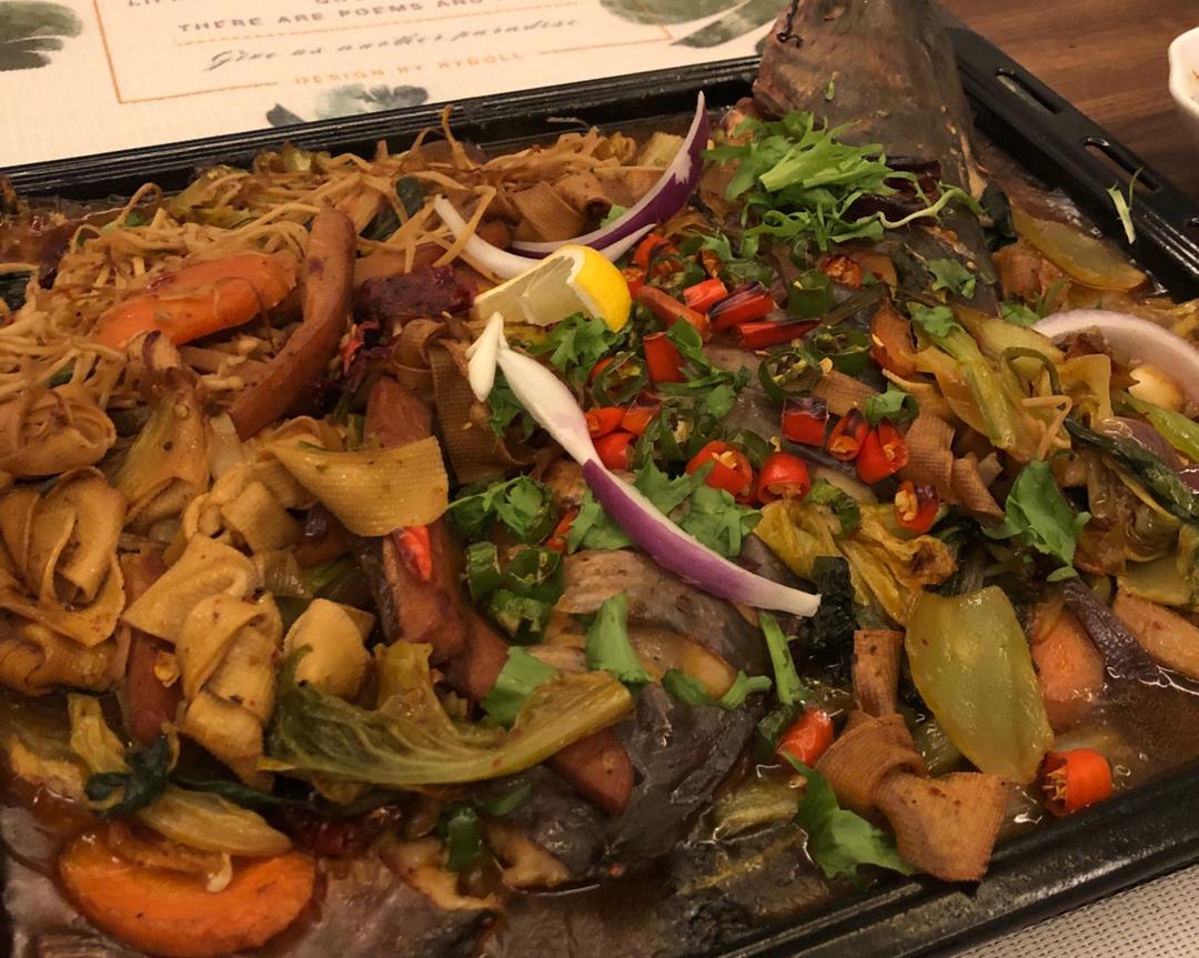 超过巫山的家庭版烤鱼的做法