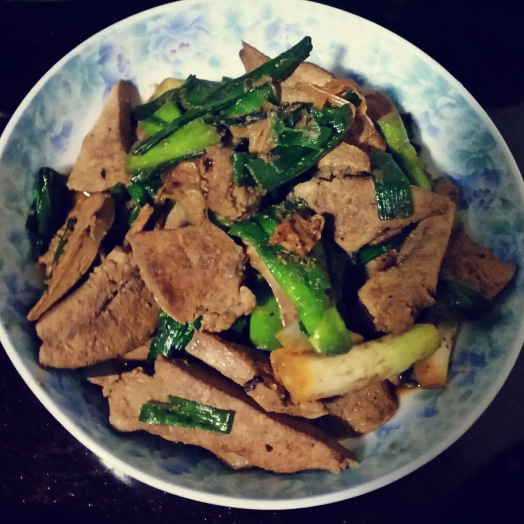 大蒜炒猪肝