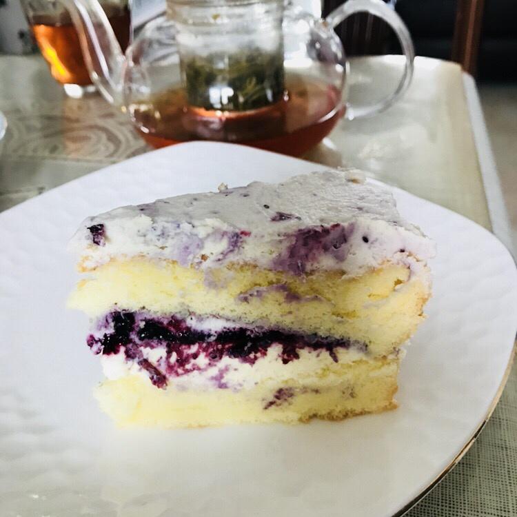蓝莓奶油蛋糕