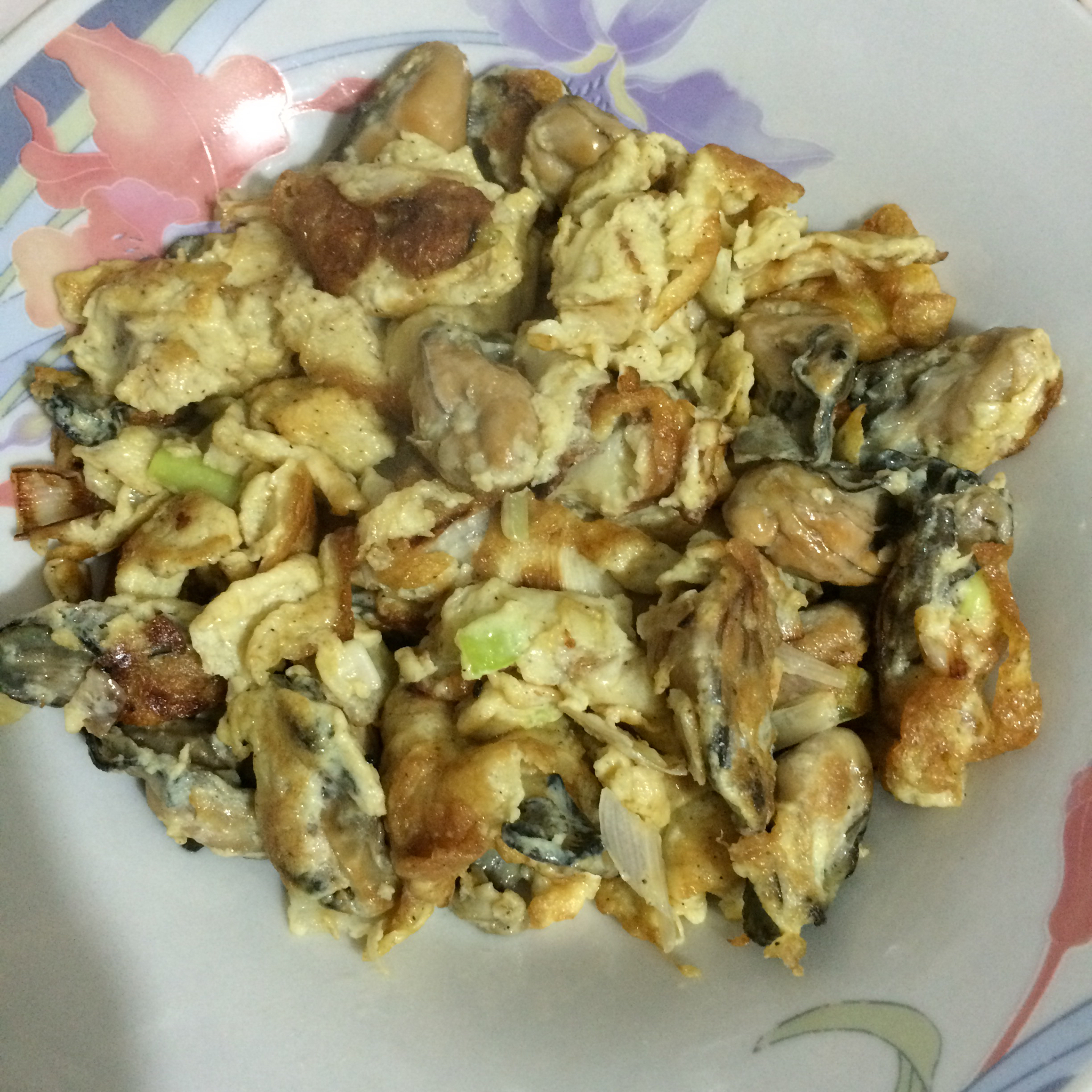 葱花海蛎炒鸡蛋