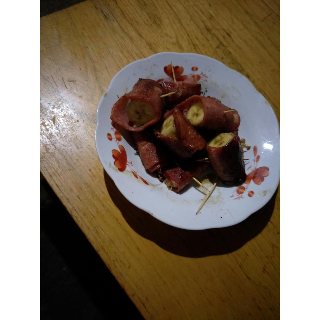 香煎培根金针菇卷