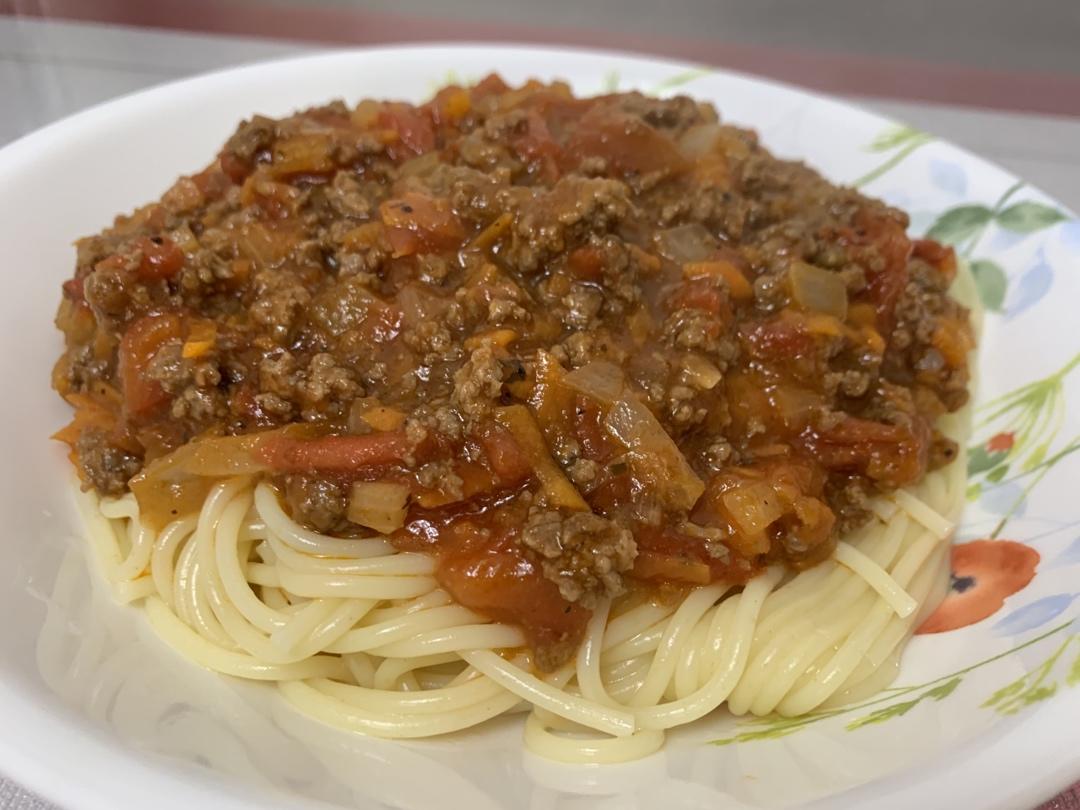 （完胜必胜客的）番茄肉酱意大利面～