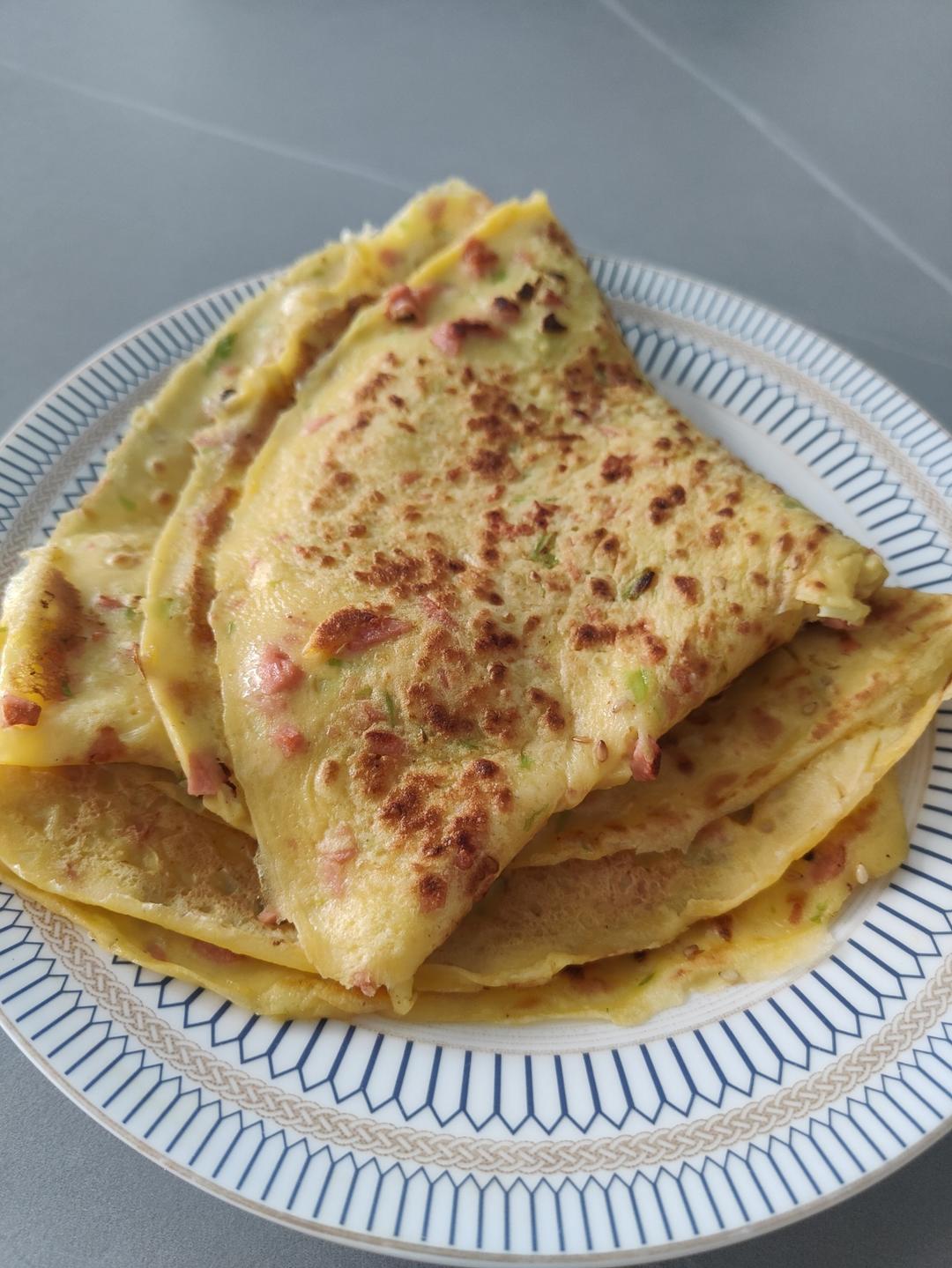 葱花火腿鸡蛋软饼