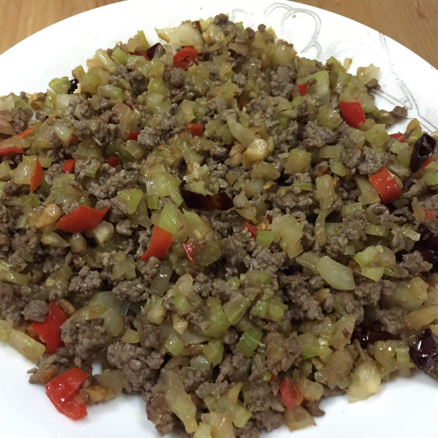 芹菜牛肉末「下饭神器」