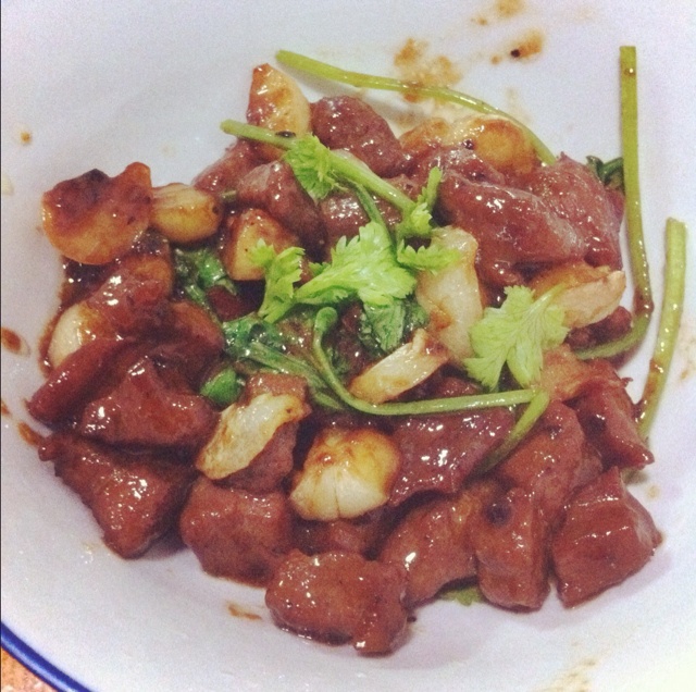 黑蒜子牛肉粒