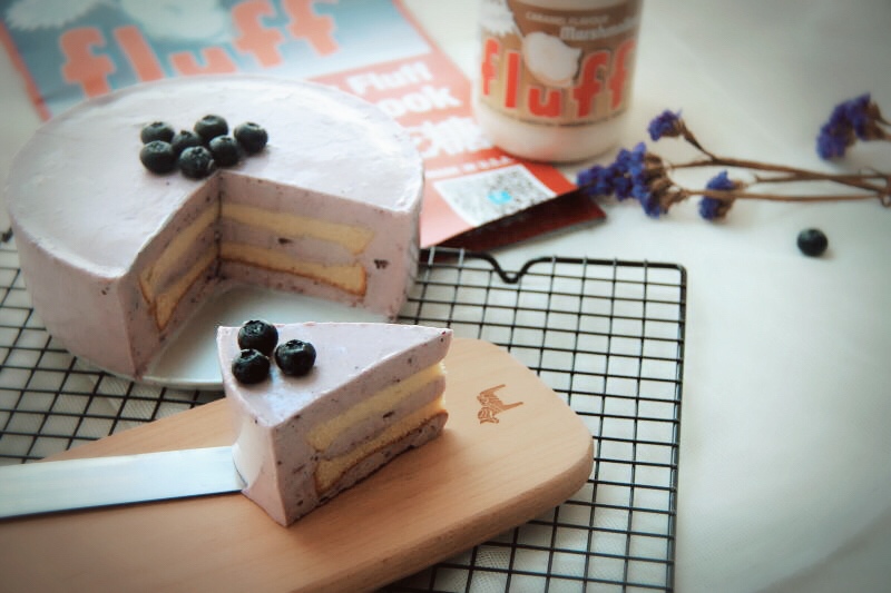 Fluff棉花糖蓝莓慕斯蛋糕的做法 步骤23