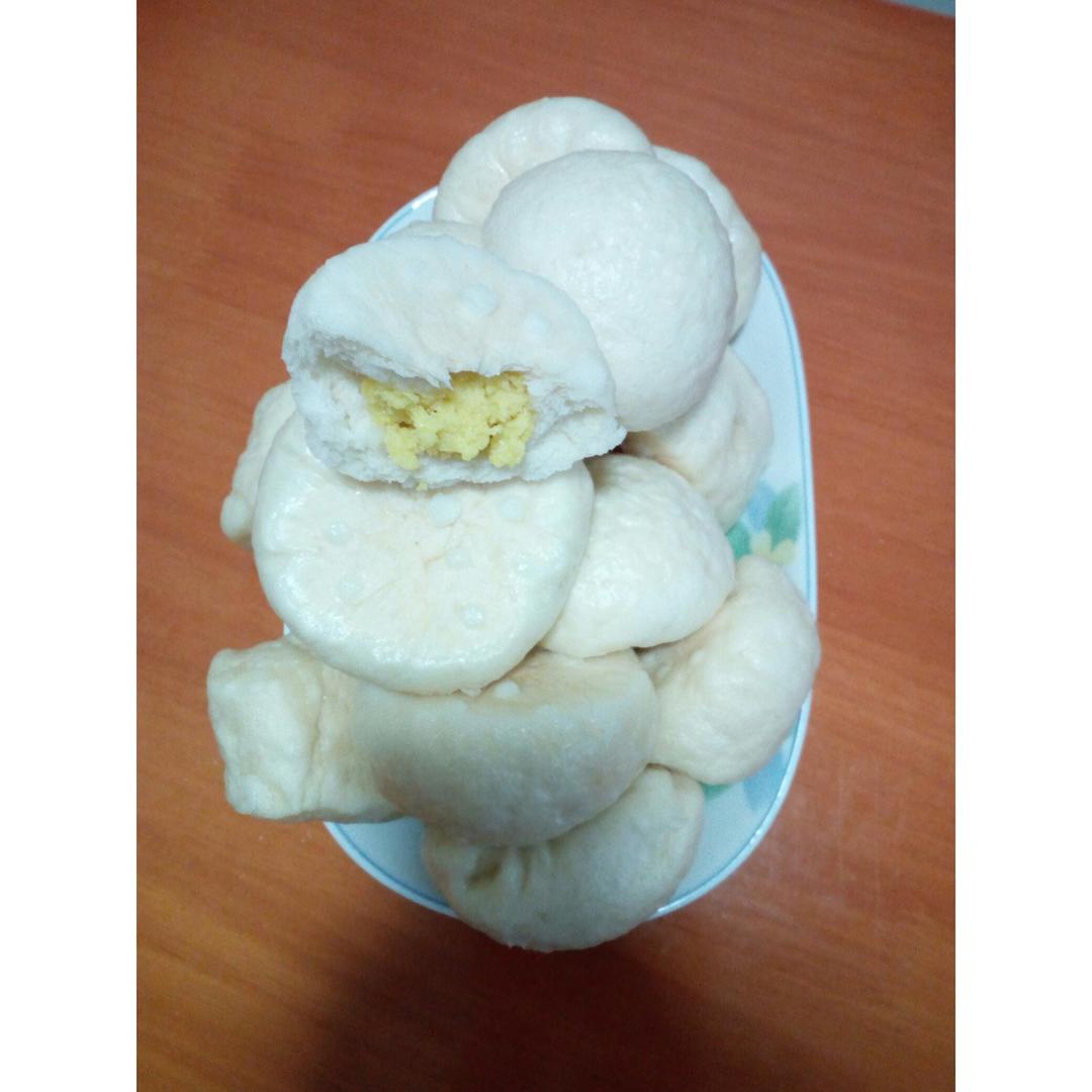 自制无油奶黄包