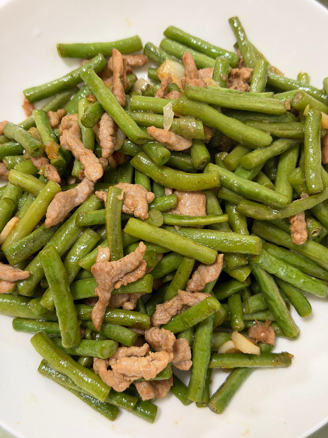 家常菜--猪肉丝炒长豆角/豇豆