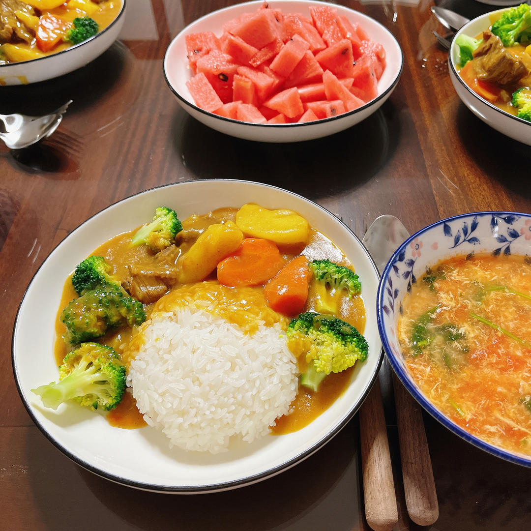 日本妹子教的日式咖喱牛肉饭