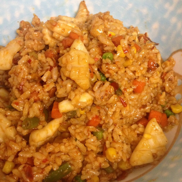 鱿鱼拌饭