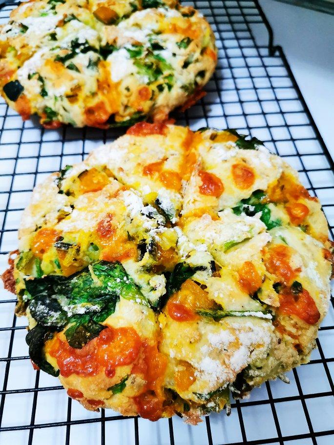 菠菜南瓜奶酪丹波面包丨健康·烘焙