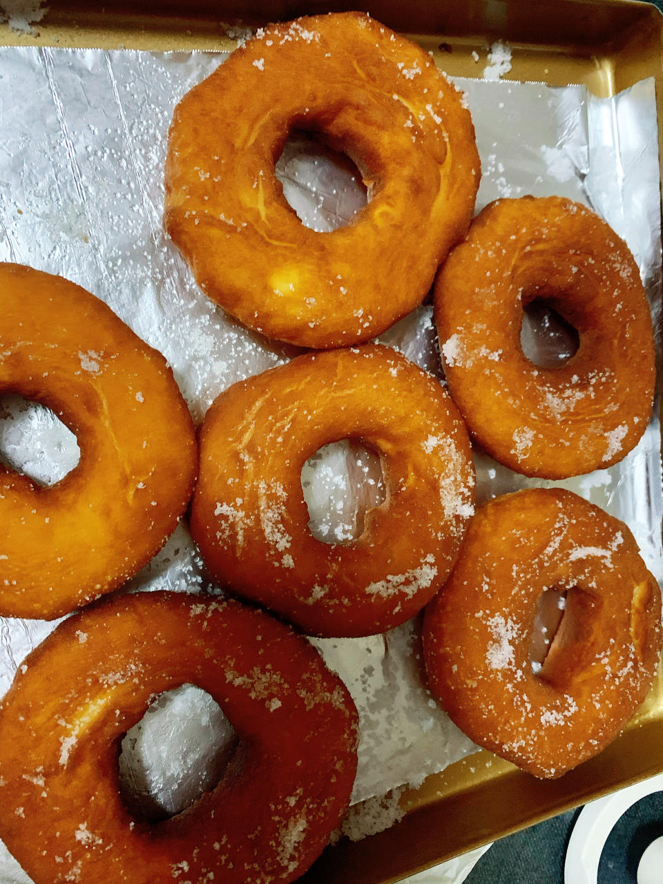 🍩超快手一小时低糖无需烤箱的甜甜圈（详细视频）