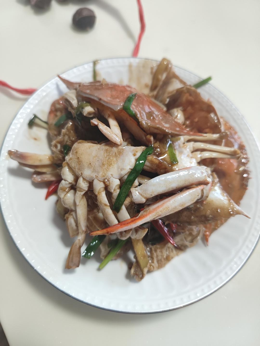 葱姜炒梭子蟹（very easy）