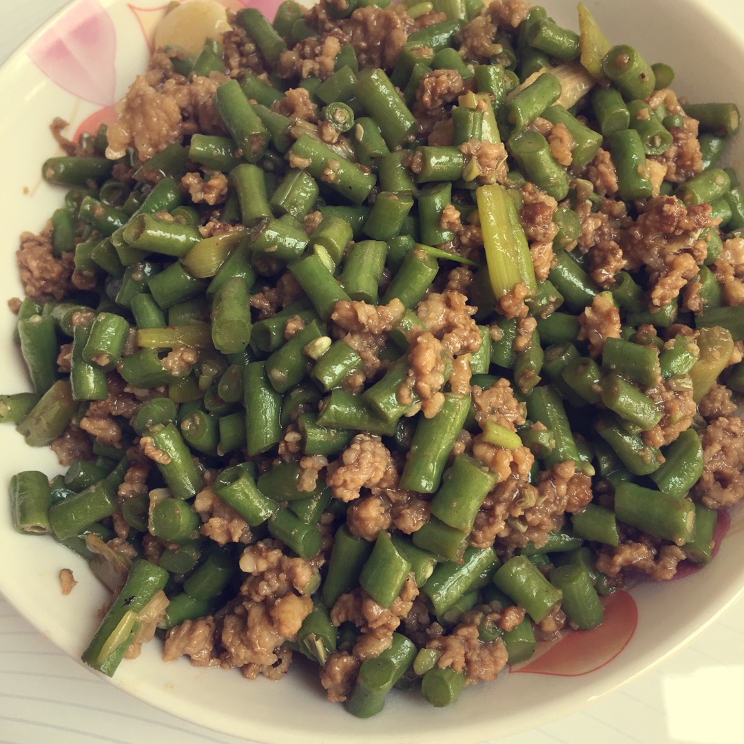 肉沫豆角下饭菜